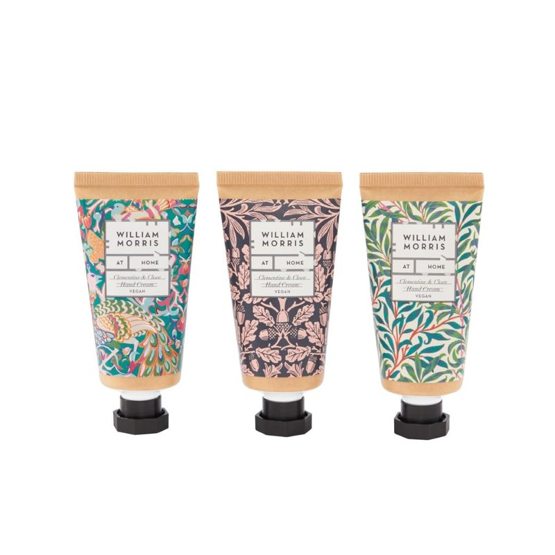 William Morris At Home Peacock Hand Cream Set - Nourishing Trio for Soft, Supple Hands | 3x30ml