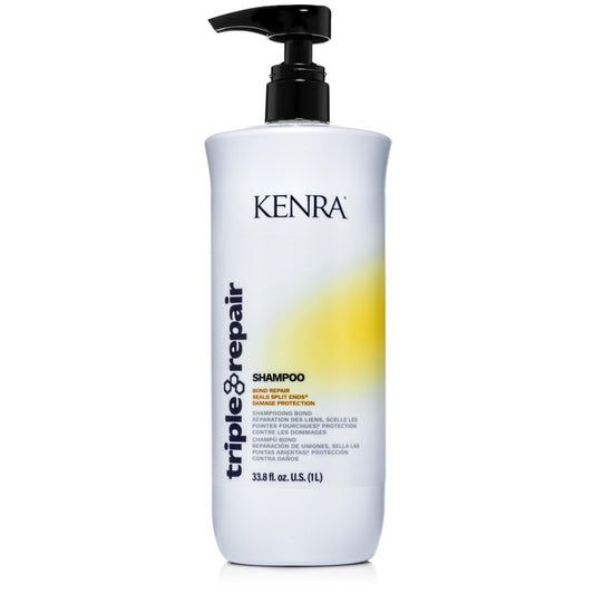 Kenra Professional Triple Repair Shampoo | Targets & Repairs Weak or Broken Bonds | Split Ends | Damaged Hair | Bond Builder | Sulfate-Free | 33.8 fl. oz.