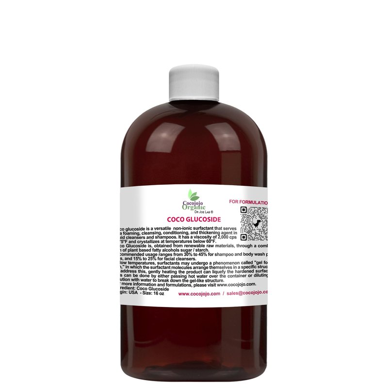 cocojojo Coco Glucoside Natural Surfactant - Surfactants for Soap Making DIY Shower Gel, Skin Care, Body and Face Wash, Plant Derived, Natural - 16 Oz