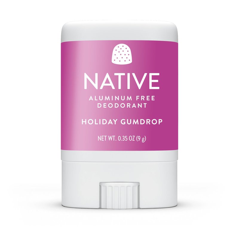 Native Deodorant Contains Naturally Derived Ingredients, 72 Hour Odor Control, Travel Size, Mini Deodorant for Women and Men, Aluminum Free, Limited Edition, Holiday Gumdrop 0.35oz