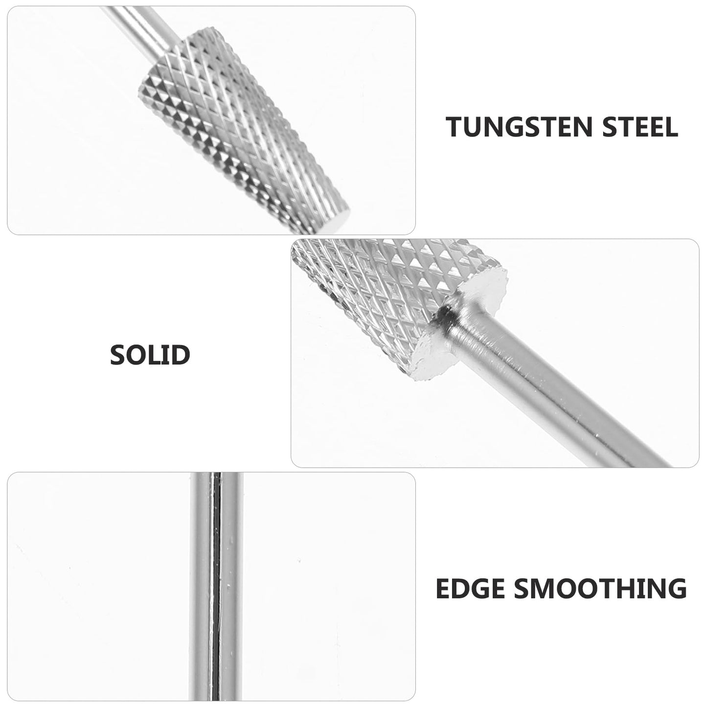 minkissy Manicure Grinding Head Nail Art Polishing Bits for Electric Nail Drill Replacement 3Pcs Durable Grinding Tools for Hand and Foot Care