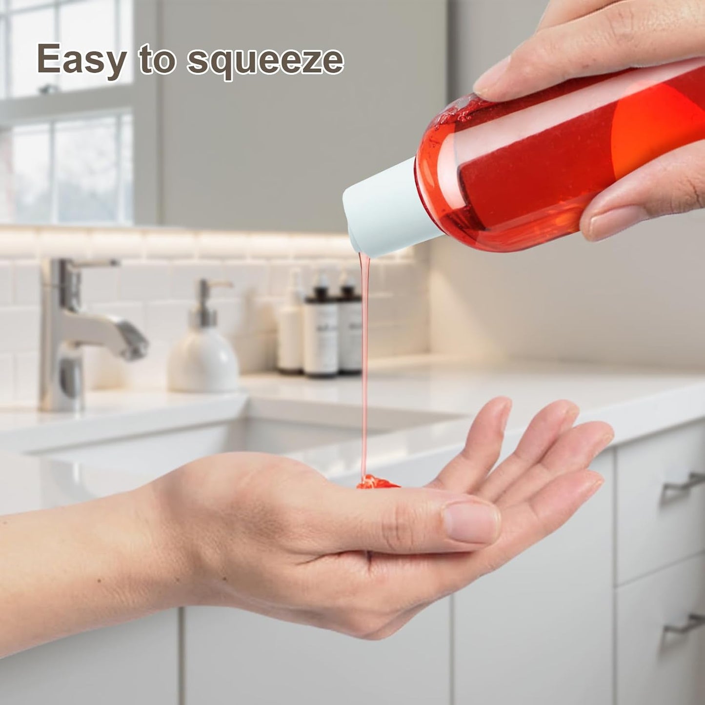 Clear Plastic Bottles - 30 Pack 8 oz Refillable Squeeze Containers for Toiletries, Shampoo & Lotion
