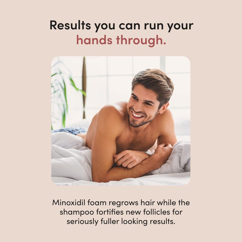 Hims Thick Fix Shampoo & 5% Minoxidil Foam Set - Hair Thickening & Strengthening | Paraben-Free, Eucalyptus Grove Scent