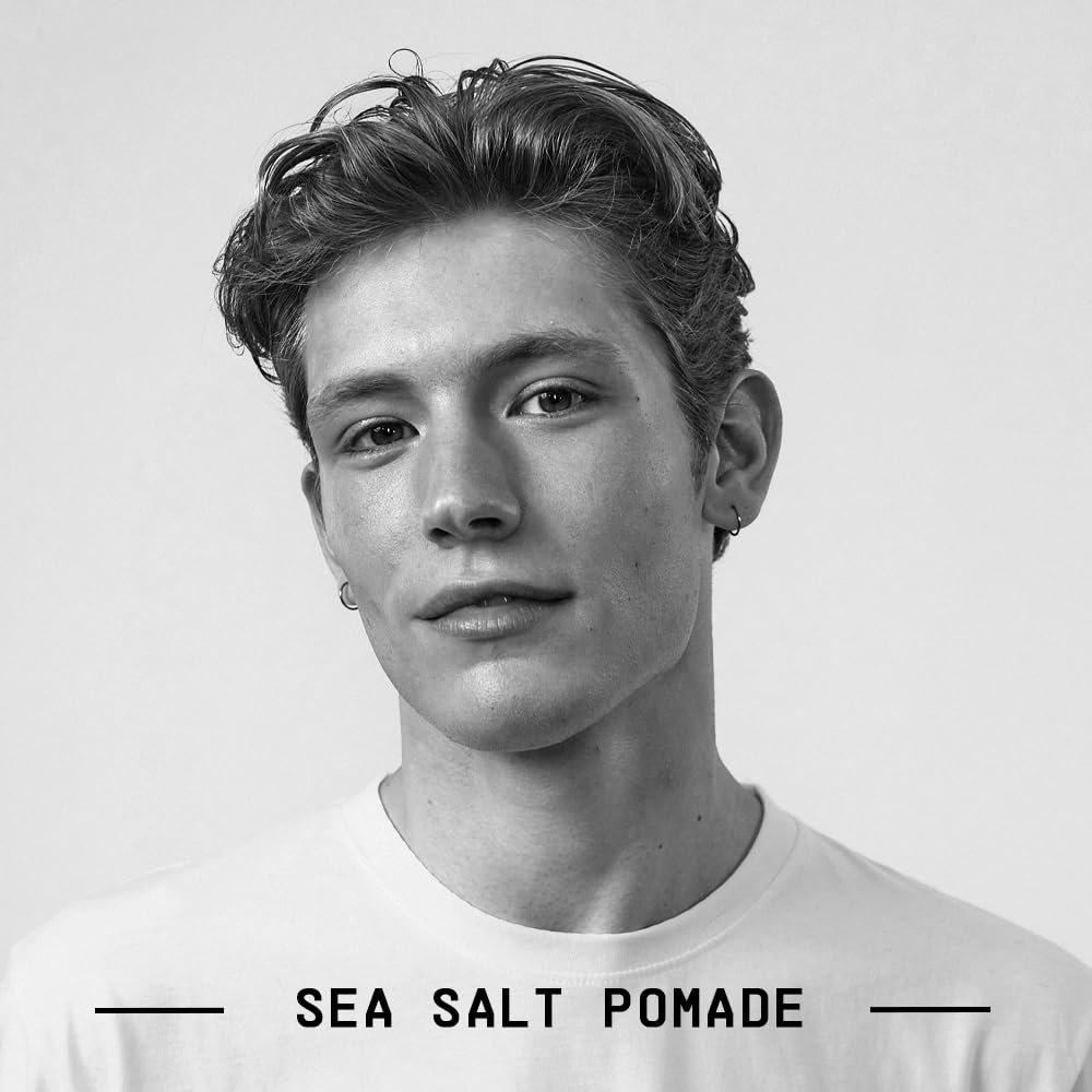 Fatboy Sea Salt Hair Pomade - Lightweight Hold for Tousled Beach Waves | Paraben-Free, 2.6 Oz