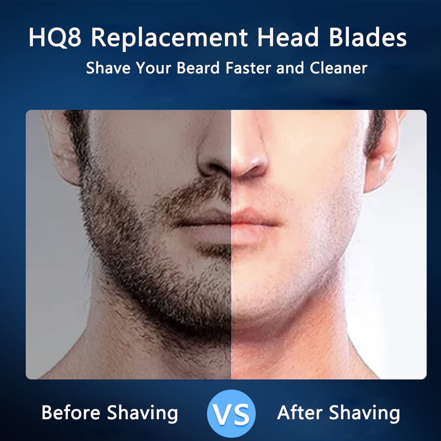 Gleway HQ8 Replacement Heads Compatible with Philips Electric Shavers, HQ8 Replacement Razor Blades Fit for Aquatec HQ8 Series Shaving Head, HQ8 Heads Upgraded for PT730 AT880 AT811, 3-Pack