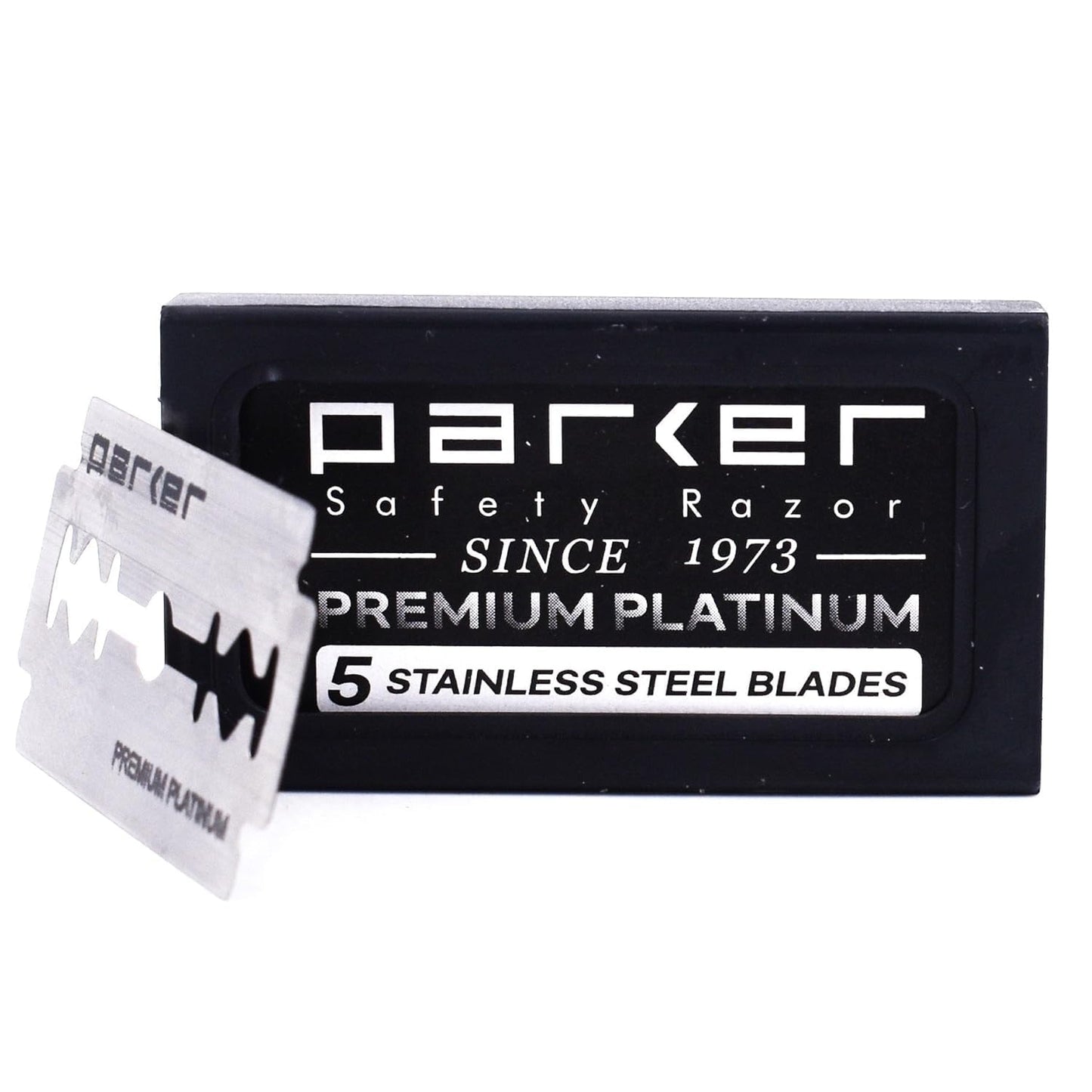 Parker 76R Heavyweight Butterfly Open Safety Razor – Gunmetal Finish with Long Knurled Handle for Precision Wet Shaving