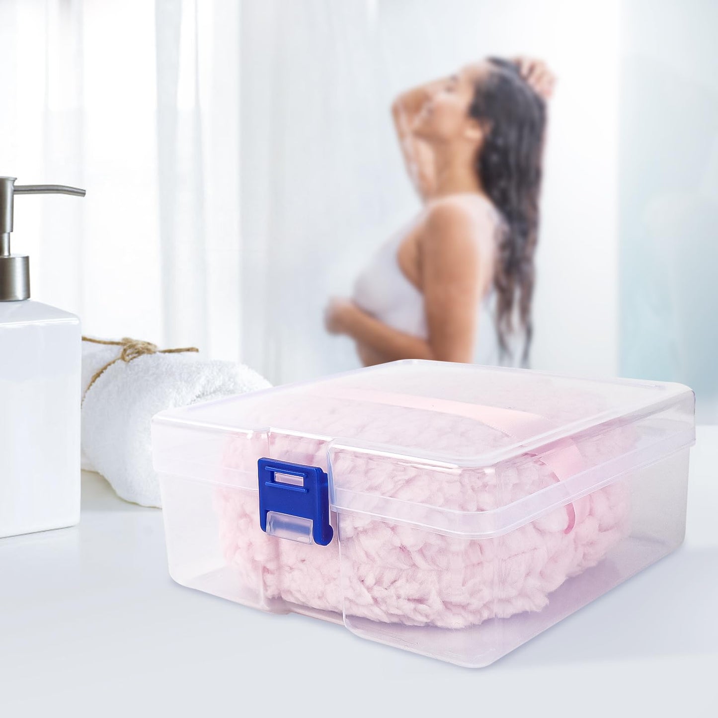 WSYUB Powder Puff, 6'' Powder Puff for Body Powder,Body Powder Puffs and Container,Oversize Dust Puffs for Women