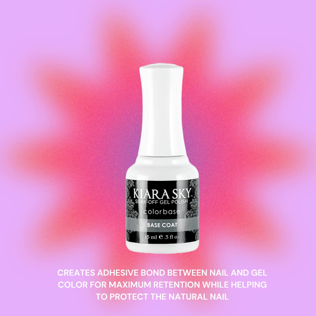 Kiara Sky Professional Nails Soak Off LED UV Gel Polish Essential Starter Pack - Gel Top and Base Coat 2