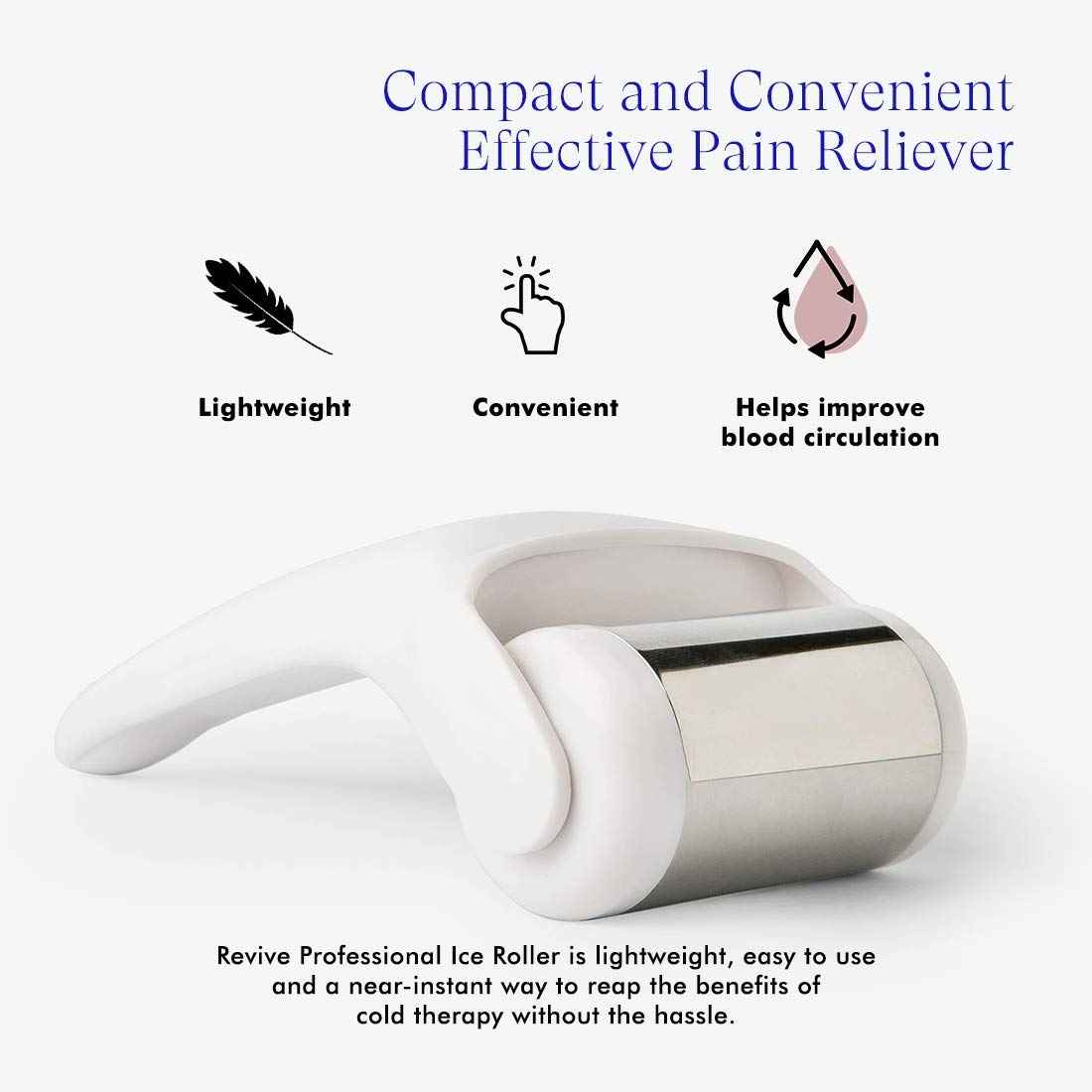 Vanity Planet Revive Professional Facial Face and Eye Ice Roller for Anti Aging, Wrinkles, Pain Relief and Skin Care