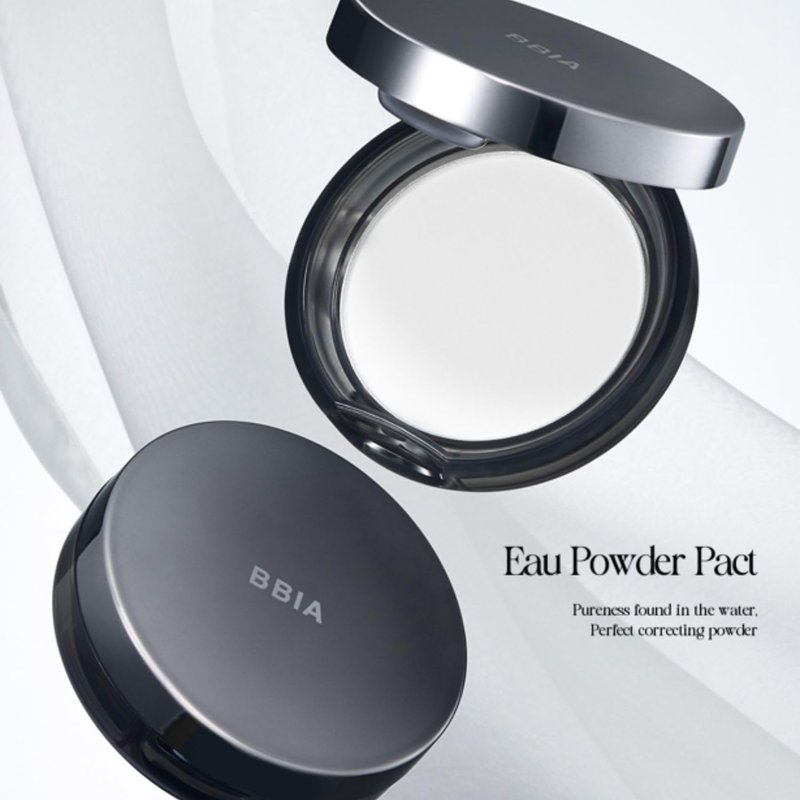 BBIA EAU Powder Pact - Pressed Powder Compact for Blurring & Oil Control | 01 Pure White, 4 Colors Available