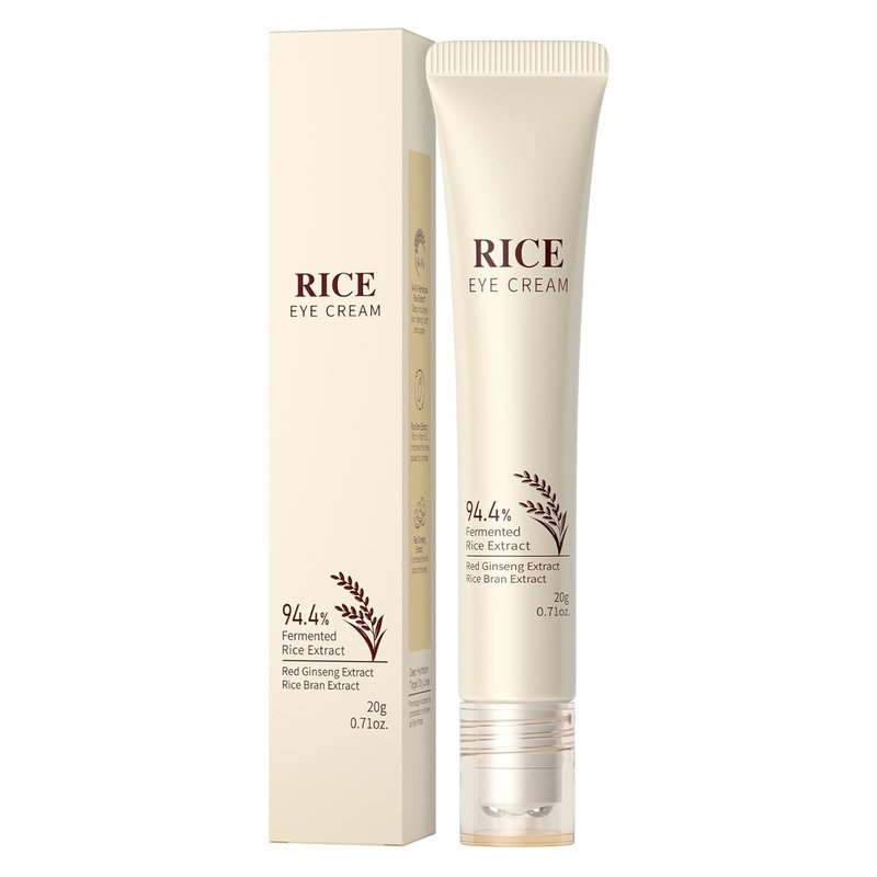 Rice Eye Cream - Moisturizing Eye Roller with Ginseng Extract | Reduces Fine Lines & Dark Circles