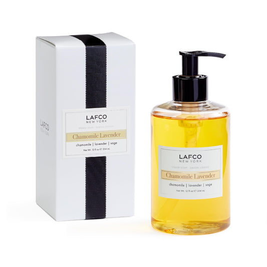 LAFCO NEW YORK Liquid Soap, Chamomile Lavender - 12 oz - Regenerates, Protects & Moisturizes - All Skin Types - Hypoallergenic, Synthetic Free & Cruelty Free - Made in Italy