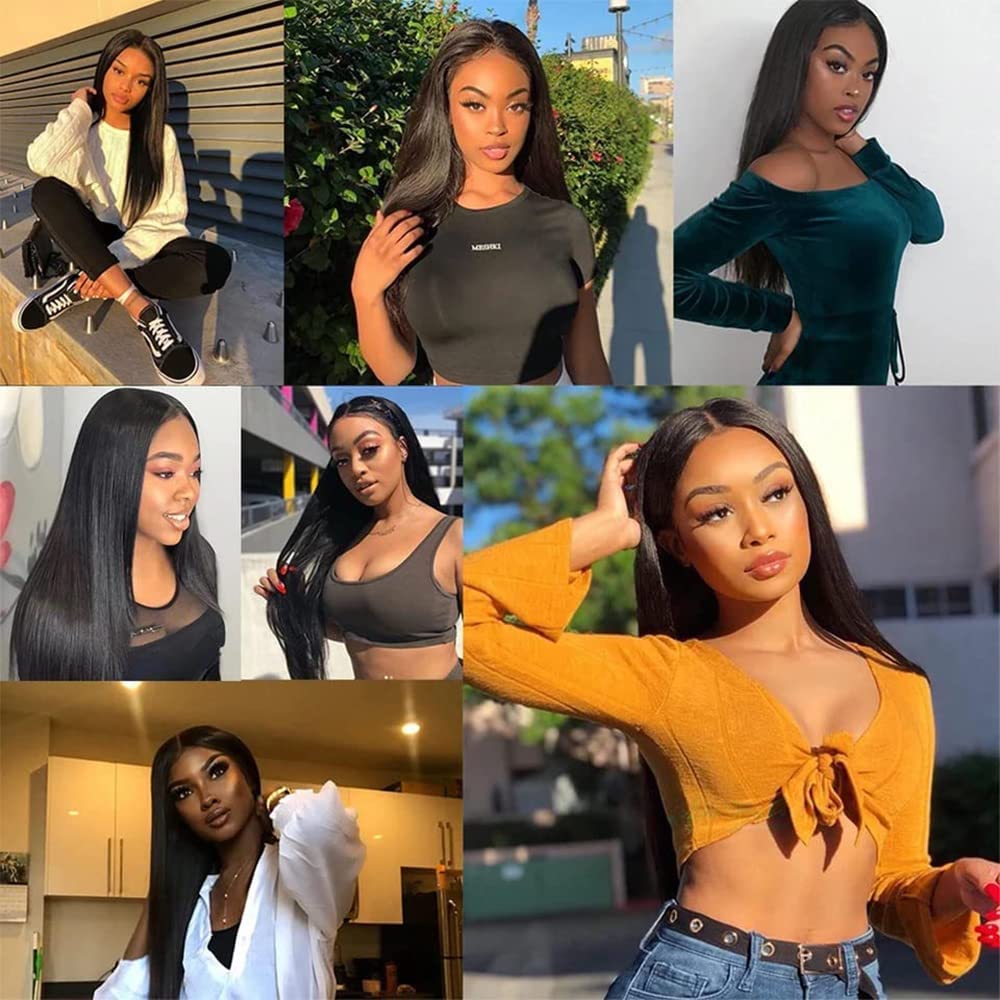 10A Straight Human Hair 1 Bundles 24 Inch 100% Unprocessed Brazilian Virgin Straight Weave Single Bundles Human Hair
