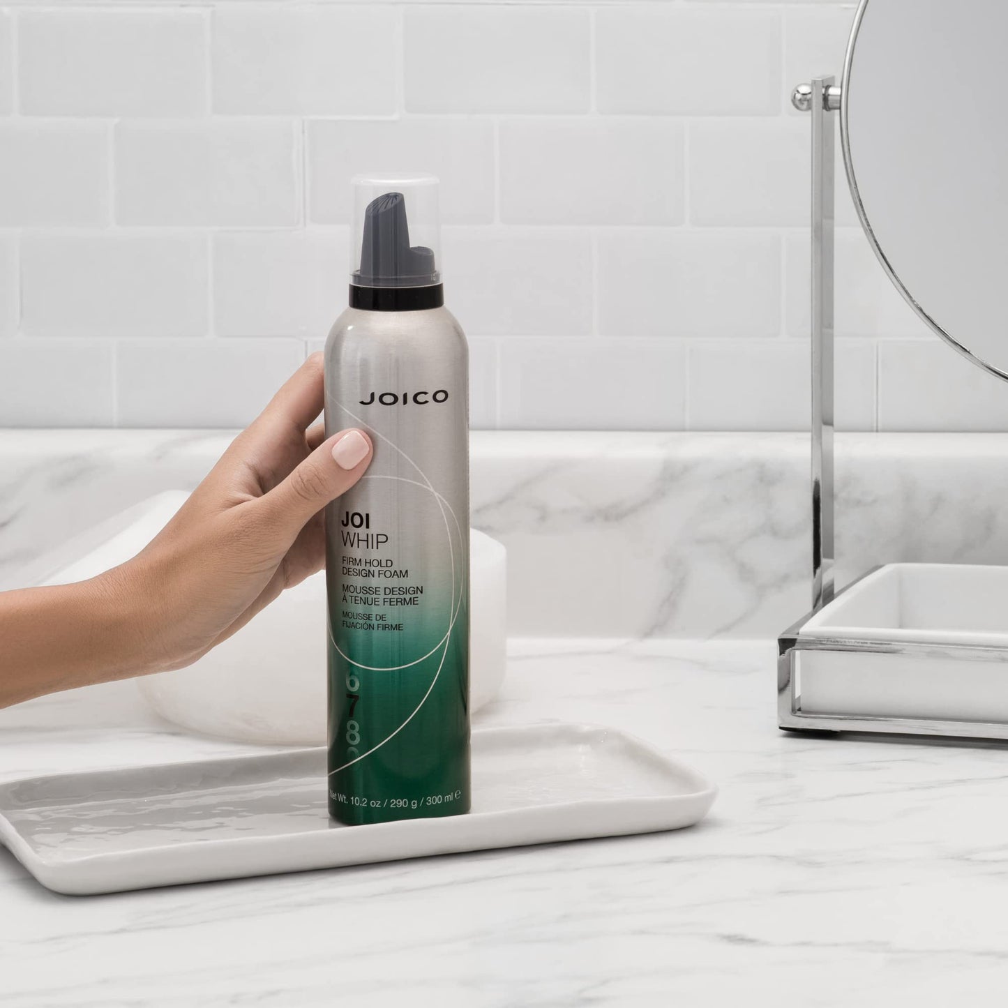 Joico JoiWhip Firm Hold Designing Foam | For Most Hair Types | Add Volume & Body | Boost Shine | Control Frizz & Flyaways | Heat, Humidity, & Pollution Protection | Silicone & Paraben Free | 300mL