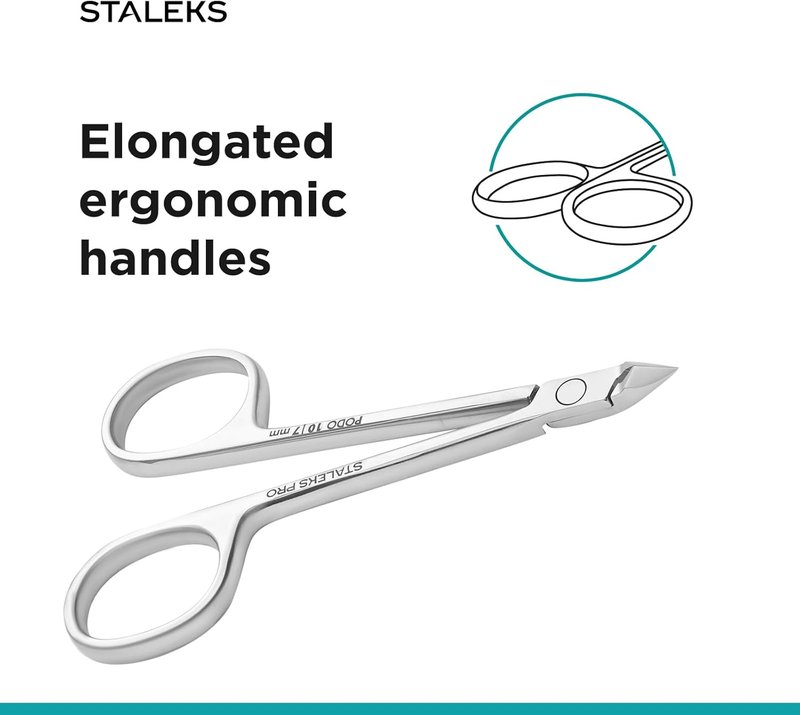 Staleks PODO 10 Podology Scissors Nippers - 7mm Blades for Corns & Calluses | Beveled Tips