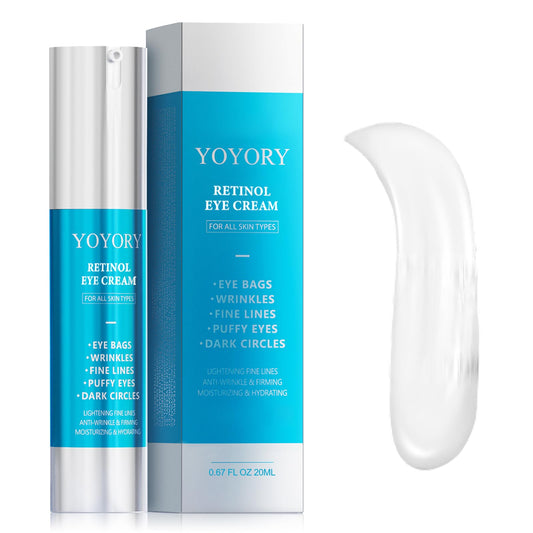Retinol Eye Cream for Eye Bags - Anti-Aging Under Eye Treatment for Dark Circles, Fine Lines,Wrinkles, Puffiness Hydrating & Moisturizing Skin Care for Women and Men, 0.67 fl oz