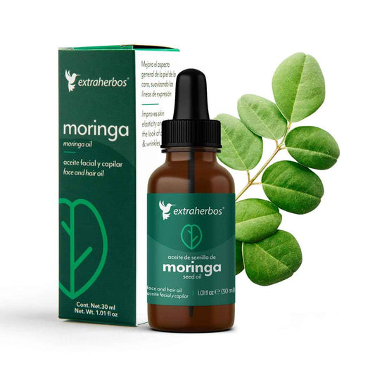 Extraherbos Mexican Moringa Oil - Cold-Pressed from Family Farm - Pure Anti-Aging Face & Hair Oil - Traditional Beauty Formula - 1 fl oz