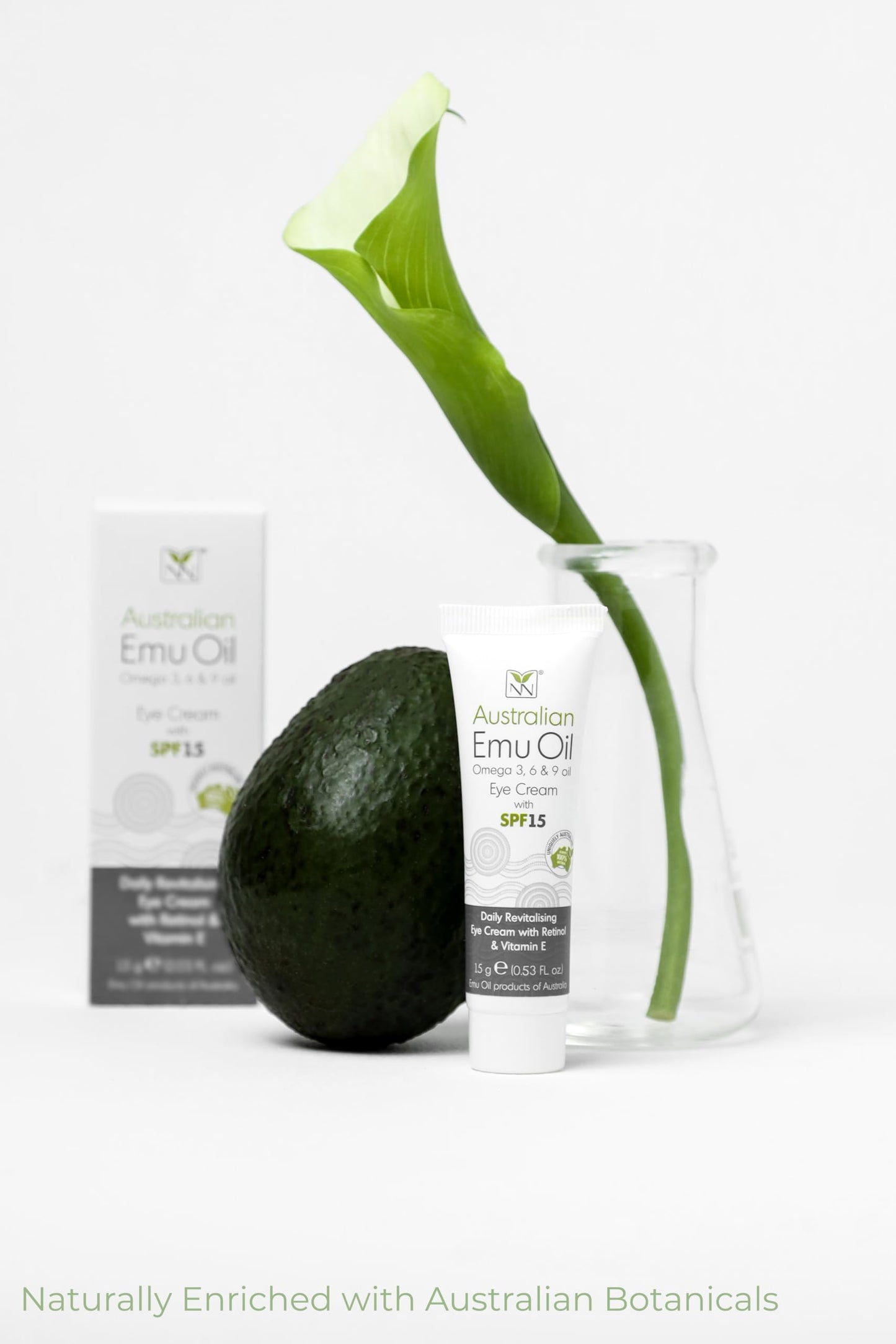 Y-Not Natural Revitalising Eye Cream – Retinol, Emu Oil, Vitamins A C D E K2, SPF 15 – Anti-Aging Hydrating Eye Treatment for Wrinkles, Puffiness, Eye Bags, Dark Circles – 15g/0.53oz – Clean Skincare