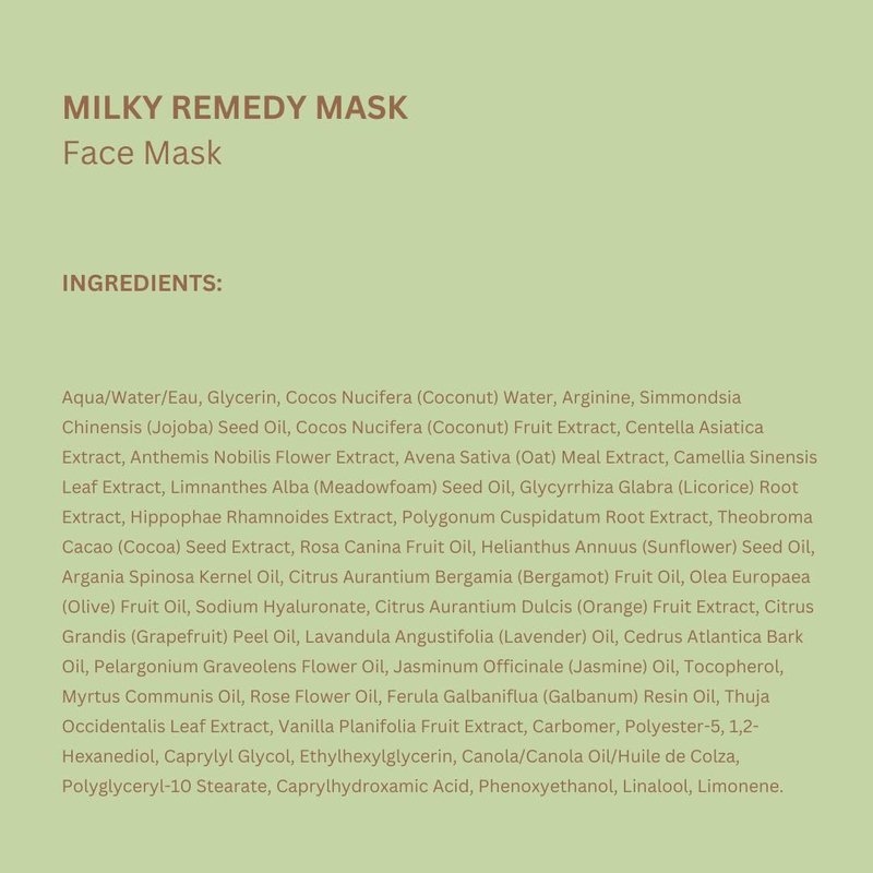 Pixi Milky Remedy Mask - Soothing Jelly Mask with Coconut, Oat & Chamomile | 10 fl oz/300 ml