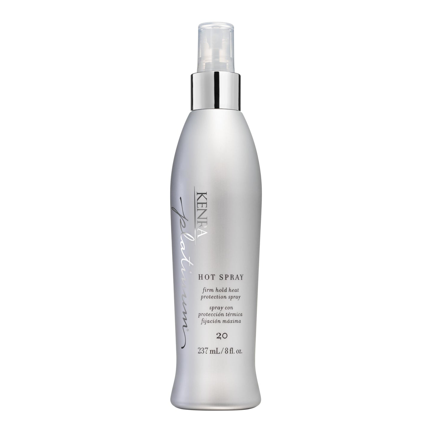 Kenra Platinum Hot Spray 20 | Heat Protection Styler | Long-Lasting, Firm Hold | Adds Vibrant Shine | Humidity & Thermal Protection | Clean Release From Heated Tools | All Hair Types | 8 fl. Oz