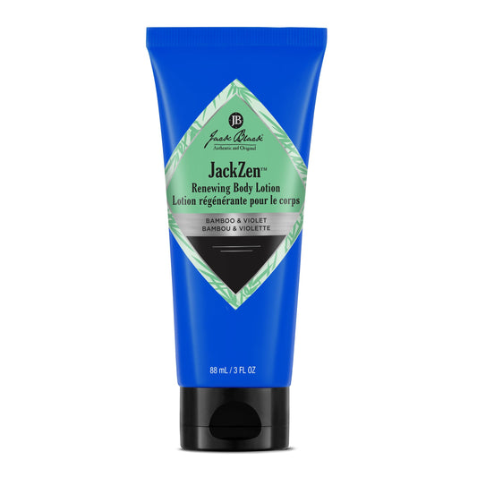 Jack Black Jackzen Renewing Body Lotion for Men, 3 oz – Earthy Fragrance, Mens Lotion for Extremely Dry Skin, Mens Travel Size Body Moisturizer for Dry Skin, Fast-Absorbing Hydration, Gifts for Men