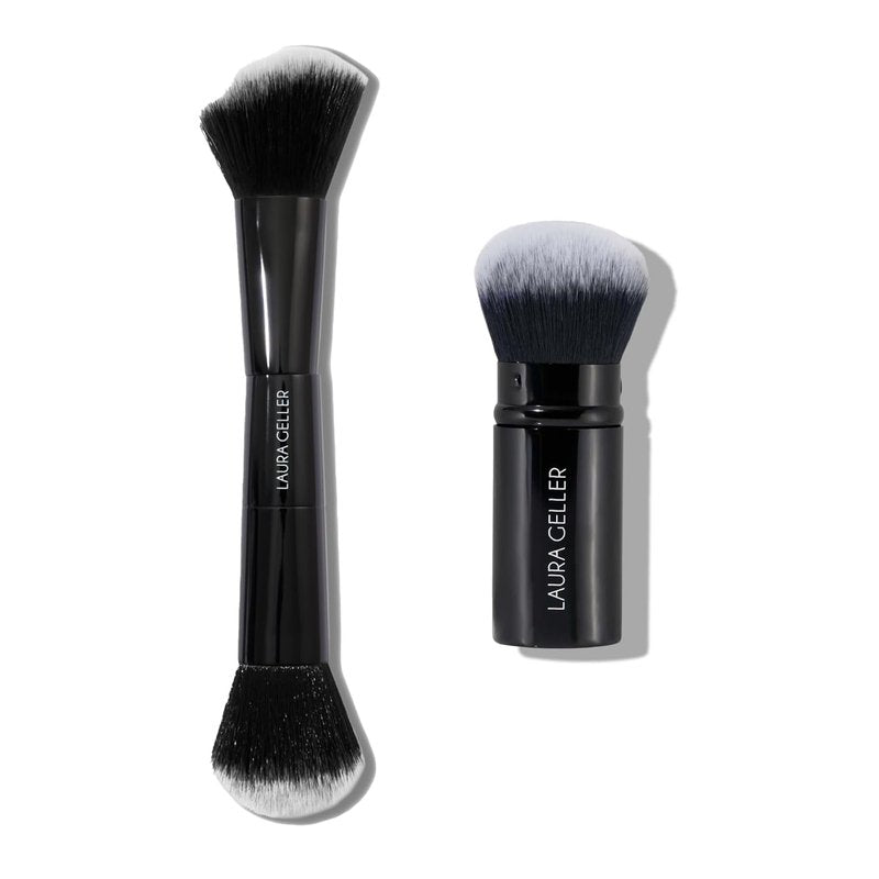 Laura Geller Dual-Ended Blush & Bronzer Brush - Retractable Airbrush Kabuki