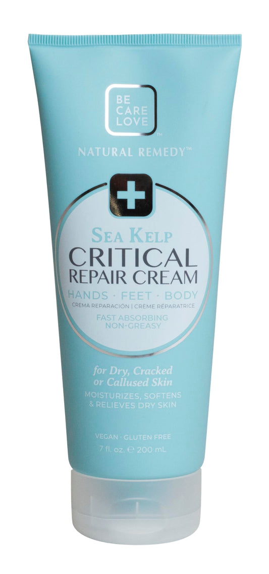 BCL Spa Critical Repair Cream with Organic Arnica Flower + Sea Kelp, intensely hydrating Argan Oil + Shea Butter to soothe + soften skin. 7 Fl Oz
