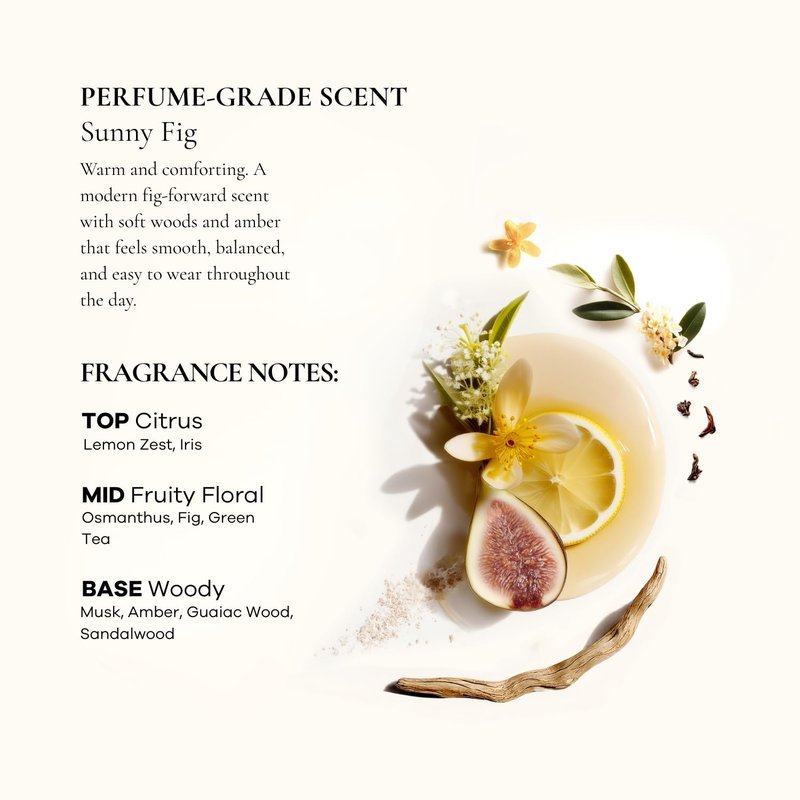 HedgeLeap Scented Body Lotion – Fragrance Moisturizer Cream Hydrating Formula Warm Fruity & Woody Perfume Scent | 2% Niacinamide & Hyaluronic Acid | Sunny Fig, 150 ml