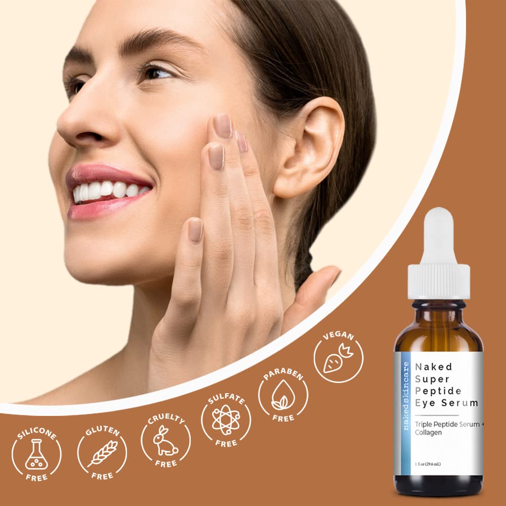 Collagen Peptides Serum for Face - Skin Tightening Serum and Anti-Aging - Dark Circles Under Eye and Acne Scar Treatment - Face Care Hydrating Serum with Collagen Boost and Moisturizer (1oz)