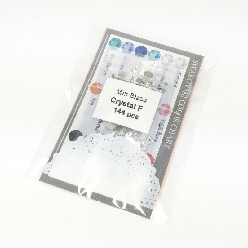 SWAROVSKI CRYSTAL PARADISE SHINE (001 PARSH) 144 pcs 2058/2088 Crystal Flatbacks rhinestones nail art mixed with Sizes ss5, ss7, ss9, ss12, ss16, ss20, ss30