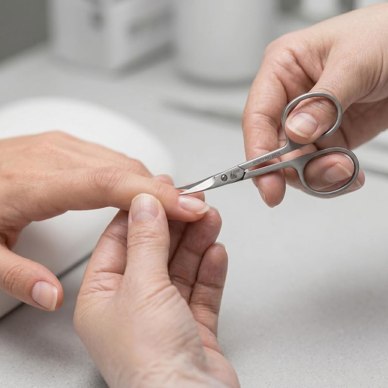 INOX Stainless Steel Cuticle Scissors - German Precision Cuticle Remover | Ergonomic Design