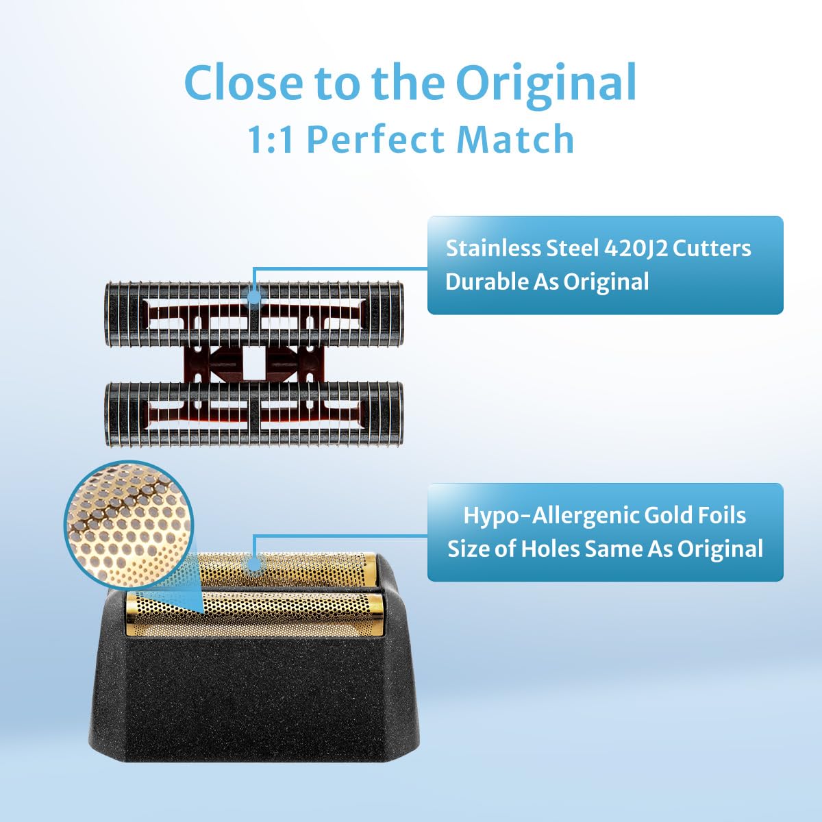 Foil Shaver Replacement Foil for Wahl 5Star Finale - 2-Pack, Black