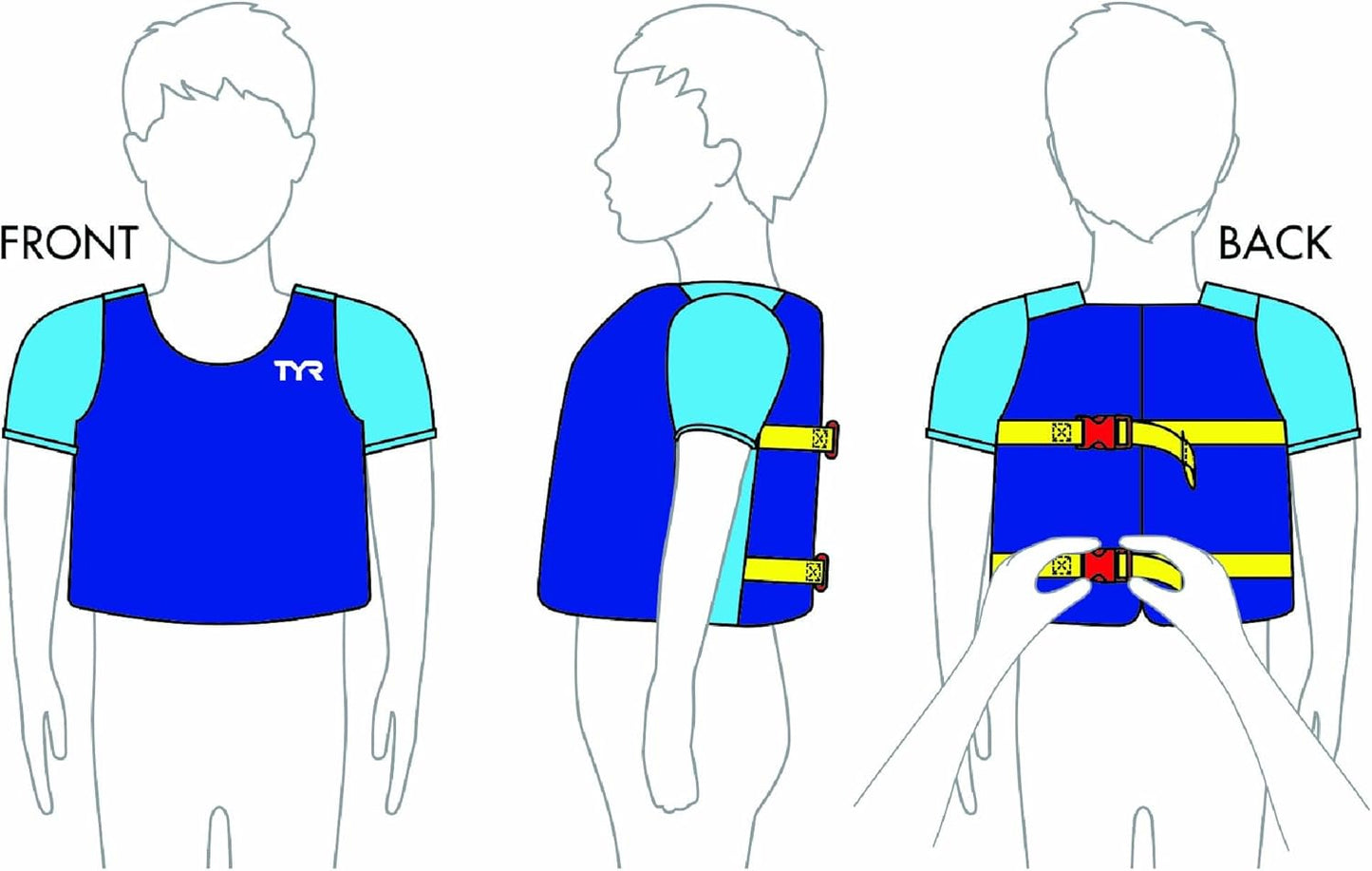 TYR Kid's Flotation Shirt - Coast Guard Approved Neoprene Swim Vest | UPF 50+ Sun Protection for Children 30-50 lbs