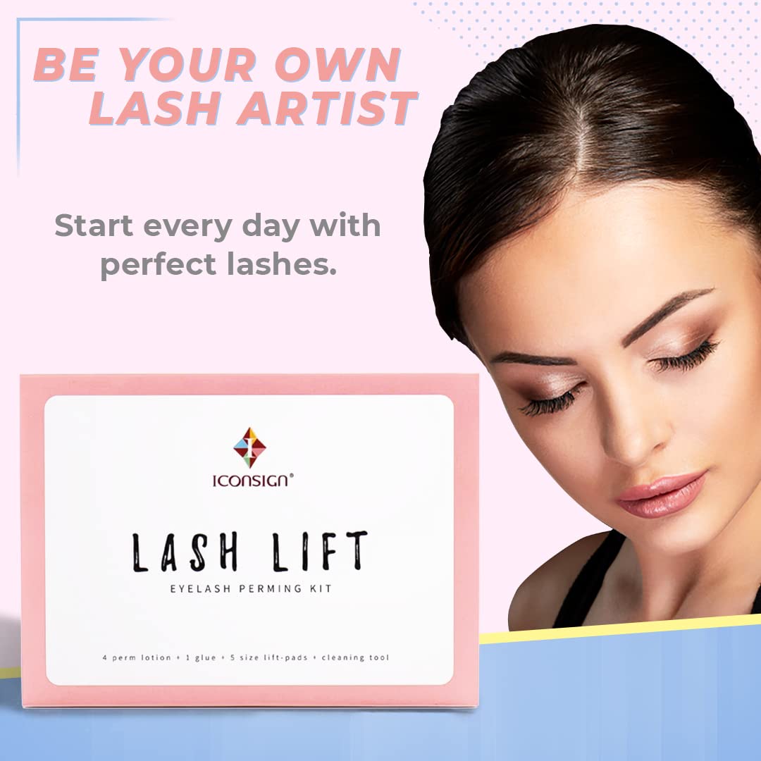 Lash Lift Kit for Eyelash Perm | Professional Instant Perming, Lifting & Curling for Eyelashes | Semi-Permanent Salon & DIY Home Use | Upgraded Glue | Includes Eye Shields, Pads, and Accessories