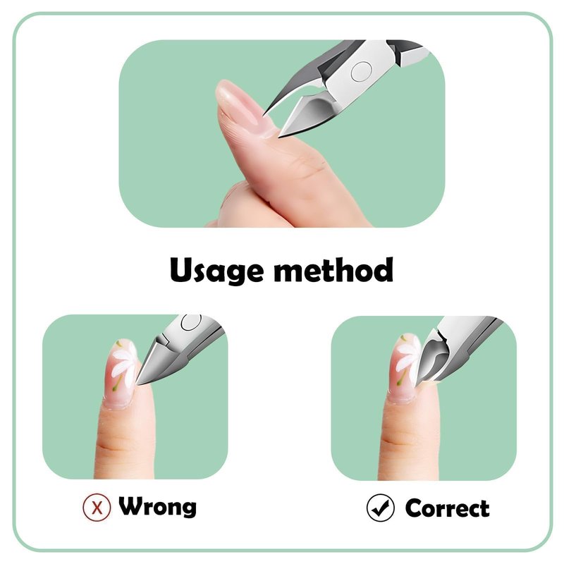 Criyar Whole Set Fine Edge Cuticle Trimmer & Nippers, Silicone Handle Nail Tools for Precise Removal, Durable Washable Cuticle Cutter&Remover&Pusher Nail Clippers (White/Rose+Pusher)