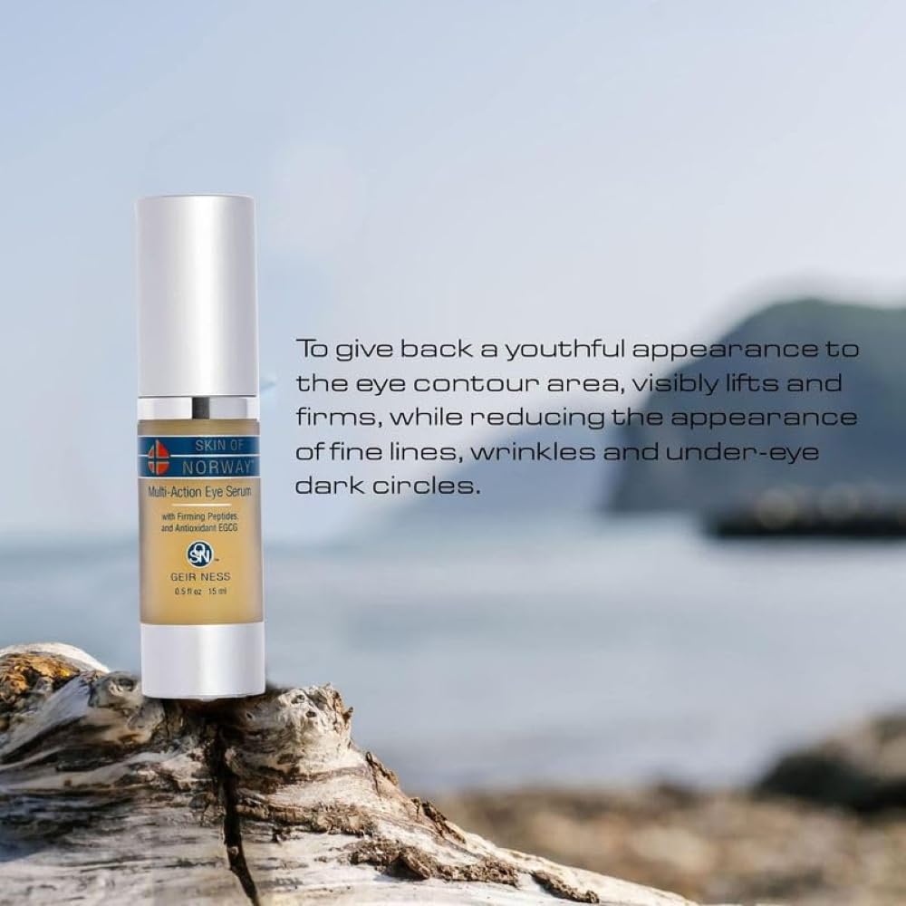 Geir Ness Skin of Norway Multi-Action Eye Serum - Firming Peptides - Illuminate Dark Circles - for Tired and Puffy Eyes