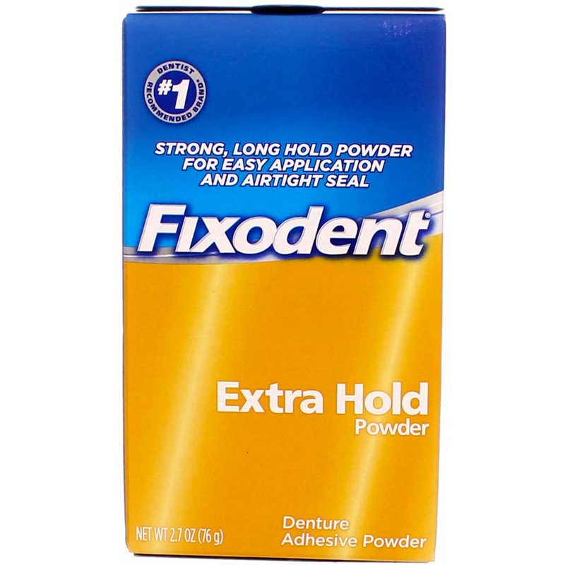 Fixodent Denture Adhesive Powder - Extra Hold Formula | 2.70 oz (Pack of 3)