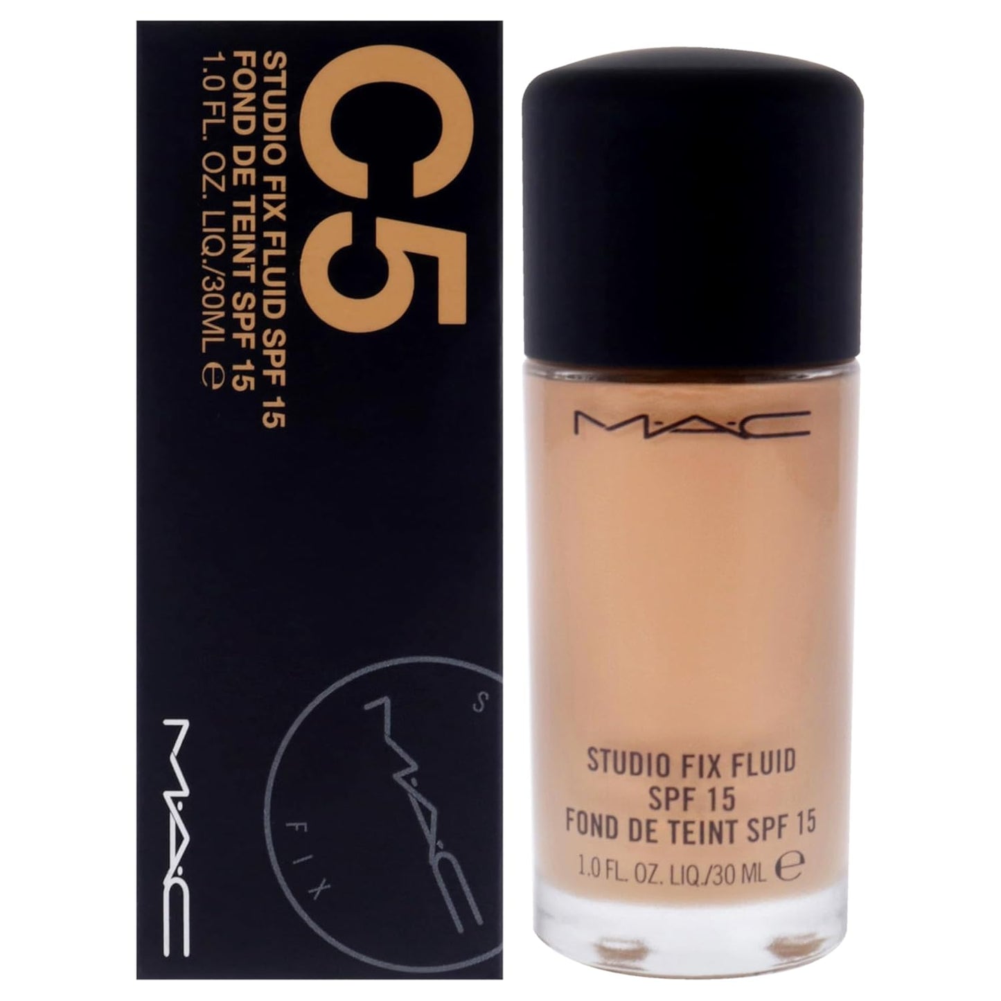 MAC Studio Fix Fluid Foundation SPF 15 - C5 Shade | 1 oz Long-Lasting Coverage
