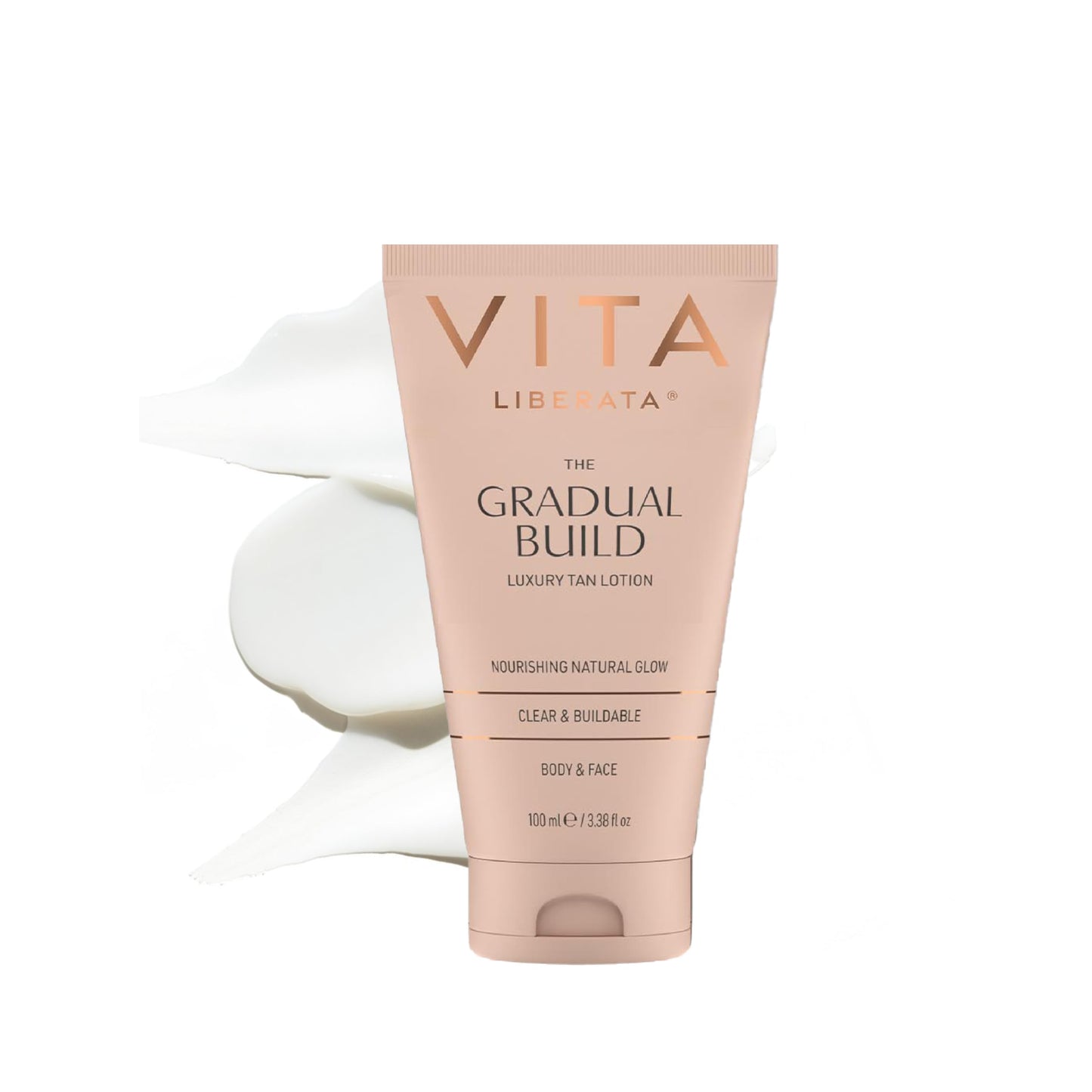 VITA LIBERATA Fabulous Gradual Tanning Lotion - Buildable Formula, Sun-Kissed Tan, Untinted For Minimal Transfer, Lasting Finish, Formulated with Hyaluronic Acid, 3.38 lf.oz