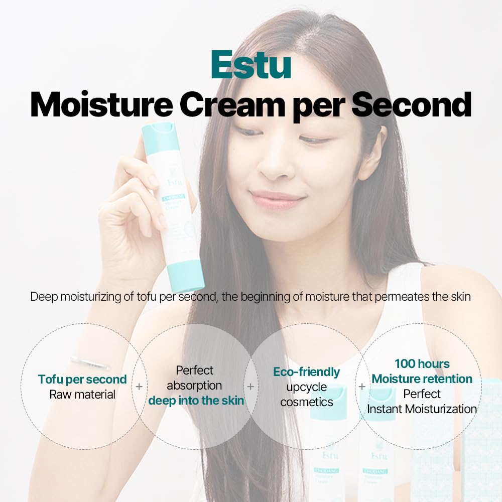 ZIOSTAND ESTU CHODANG Moisture Cream | Hydrated Glowing Skin | Soybean Ceramide | Botanical Extracts | 50g | Vegan Eco Friendly | Daily Skincare - 50g