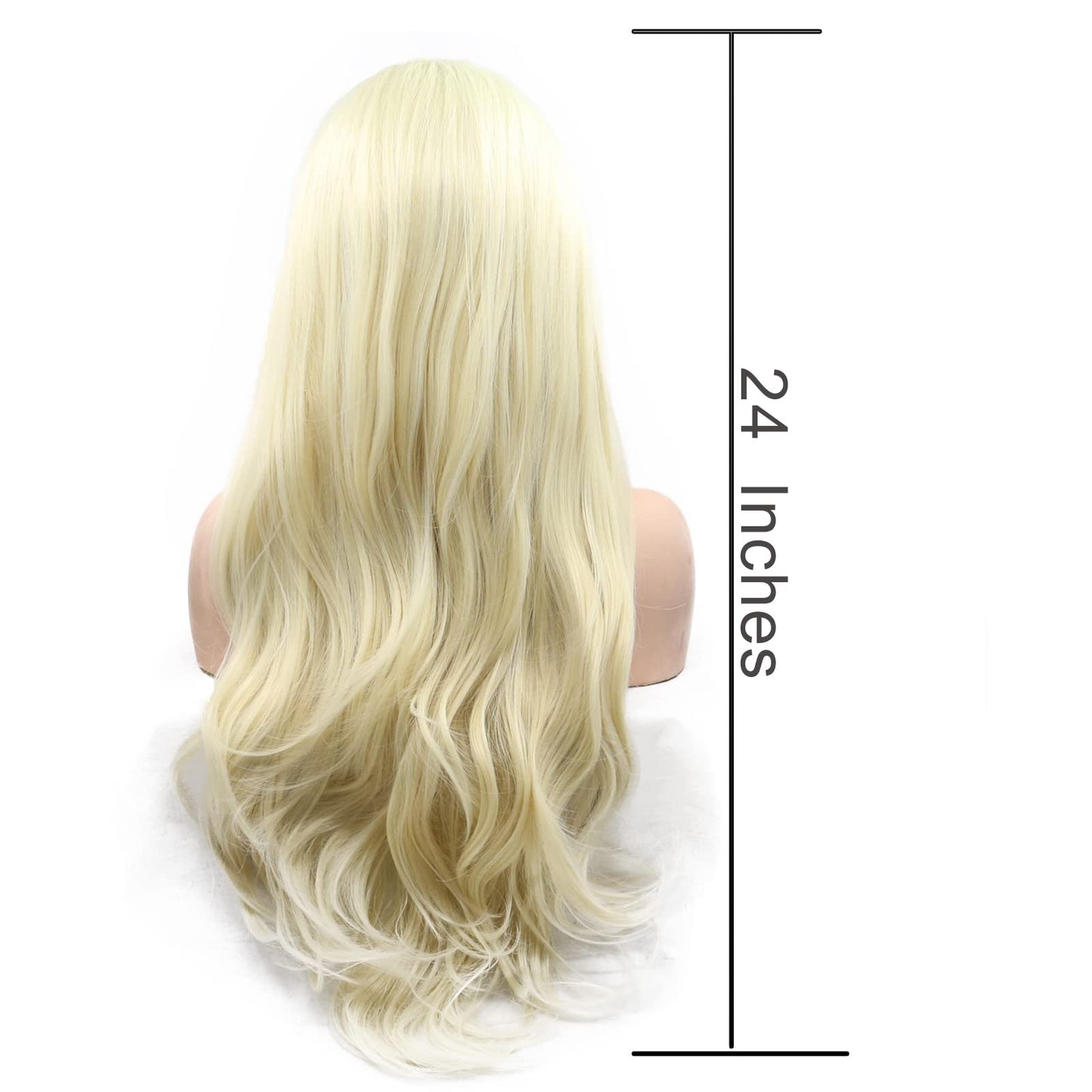 AFBeauty 613 Blonde Wig Realistic Glueless Lace Front Wig Long Wavy Wigs for White Women 613 Hd Lace Frontal Wig Natural Hairline Synthetic Heat Resistant Fiber Hair Daily Cosplay 24Inch Real Hair