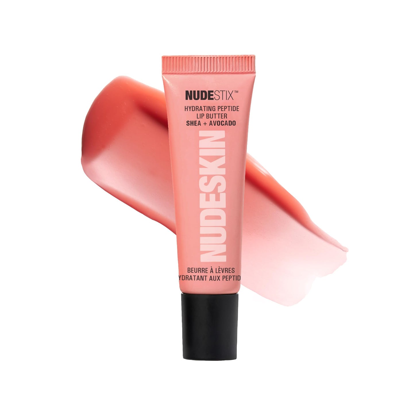 Nudestix Hydrating Peptide Lip Butter – Glossy Lip Balm with Avocado, Shea Butter & 2% Peptides for Hydration & Plumping | Clean, Vegan & Cruelty-Free - Candy Kiss