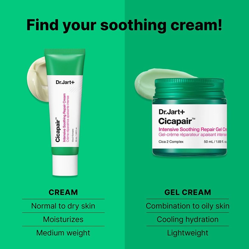Dr.Jart+ Cicapair Sensitive Skin Korean Face Moisturizer for Redness and Barrier Repair with Centella Asiatica | Korean Skin Care, 1.69 Fl Oz