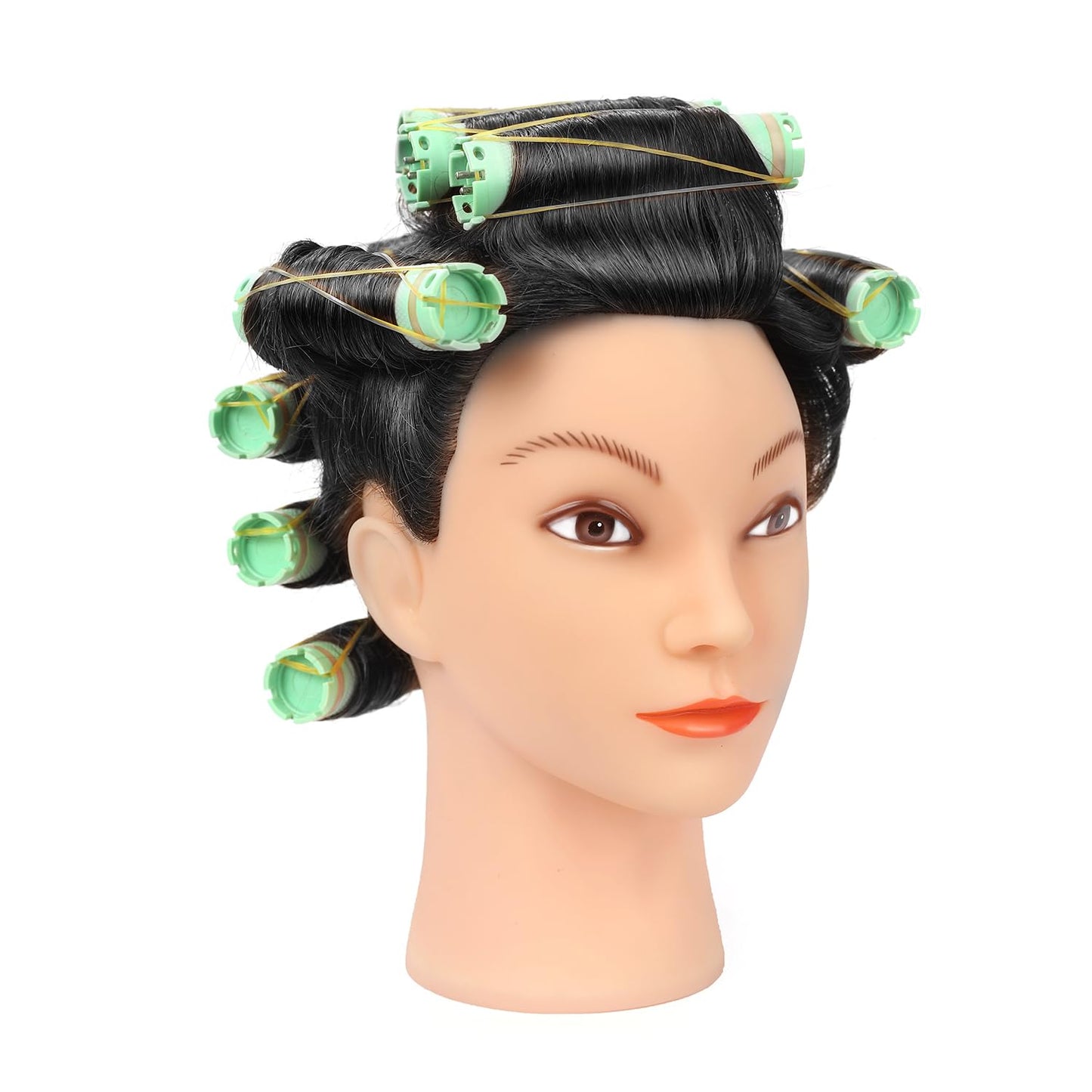 Human Hair Mannequin Head for Hair Practice - 20-22 Inch Cosmetology Doll with Clamp | Natural Black