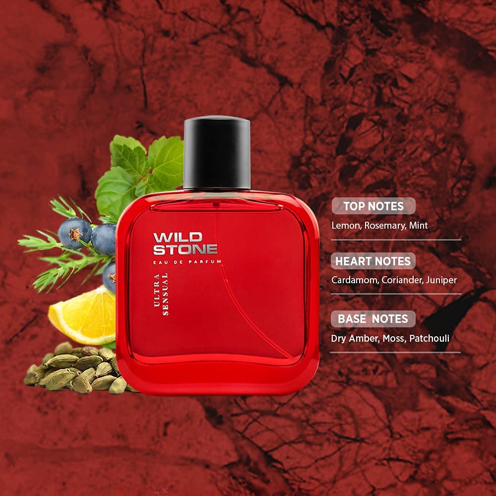 Wild Stone Luxury Eau De Parfum Gift Set |3.38oz,30 ml (Pack of 4) | Woody & Warm Spicey Notes | Best Perfume for Gifting| EDP Perfume for Men | Ultra Sensual, Chief, Hydra & Edge Everyday Perfumes