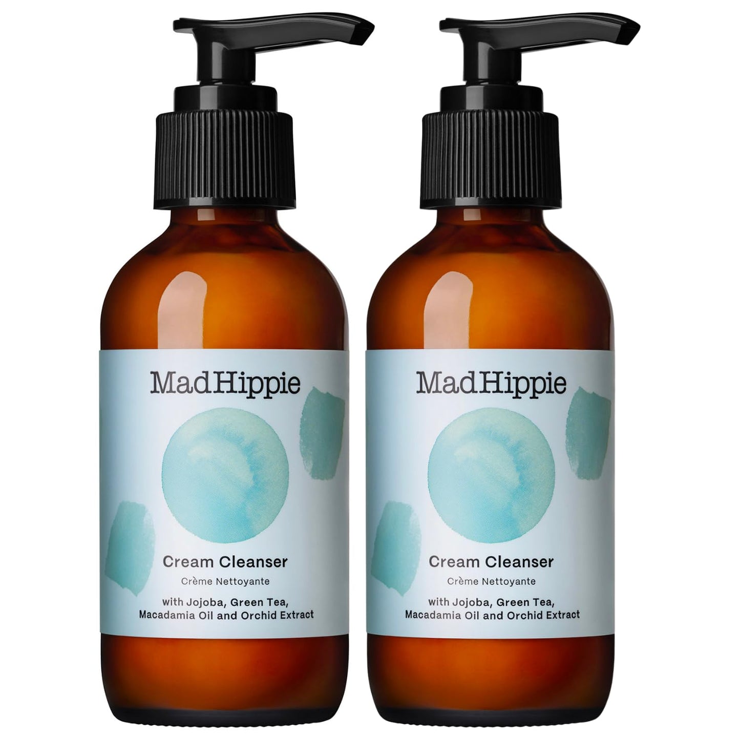 Mad Hippie Cream Cleanser 2-Pack | Gentle Hyaluronic Acid & Jojoba Oil Formula, 4 Oz Each