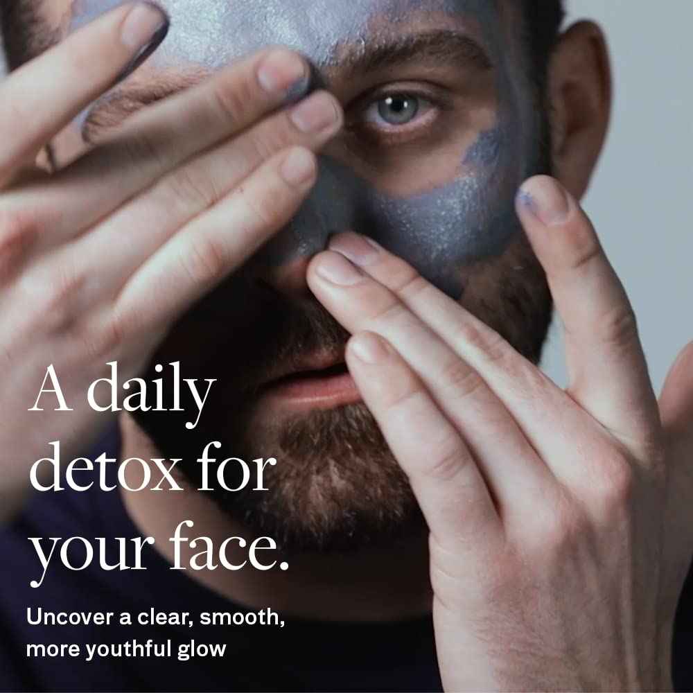 Lumin Charcoal Face Wash for Men, Daily Detox Cleanser, Hydrating Facial Wash w Activated Charcoal, Exfoliates & Unclogs Pores, Oil Control, Refreshing Skincare for Normal & Sensitive Skin, 2 Pack