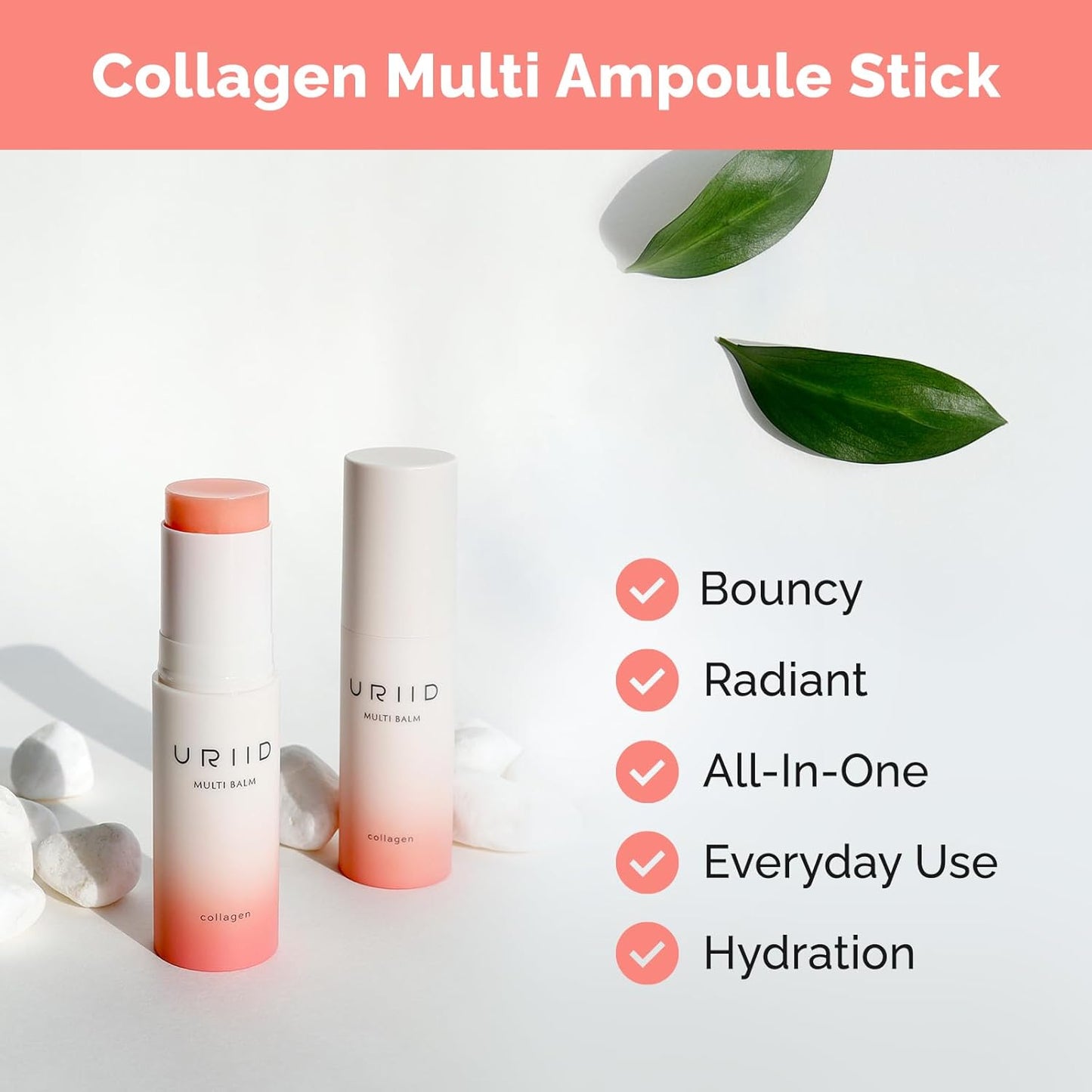 Collagen Multi Ampoule Stick - Hydrating Anti-Aging Balm for Wrinkle Care & Brightening | 10g Portable Skincare