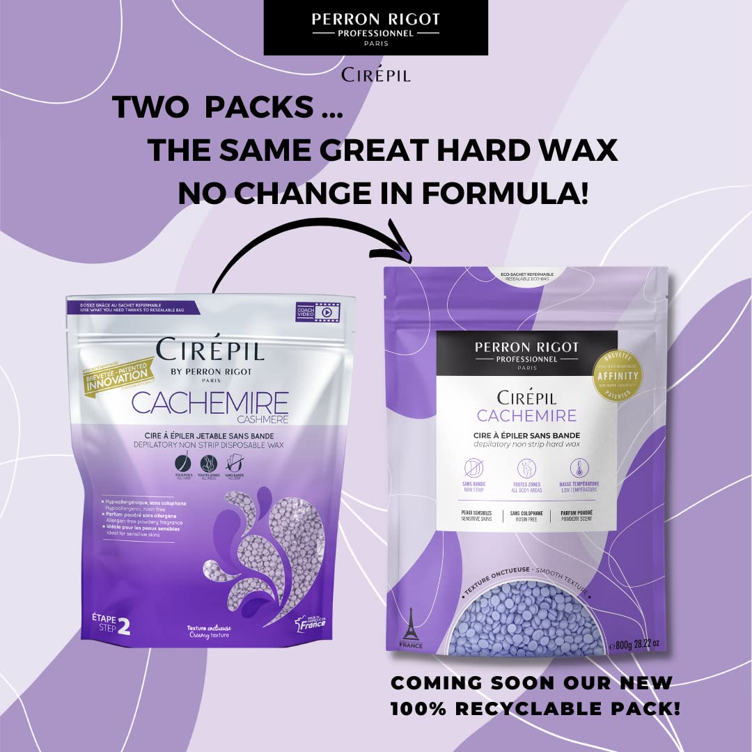 Cirepil CACHEMIRE Stripless Hard Wax Beads Bag 28.22oz / 800g