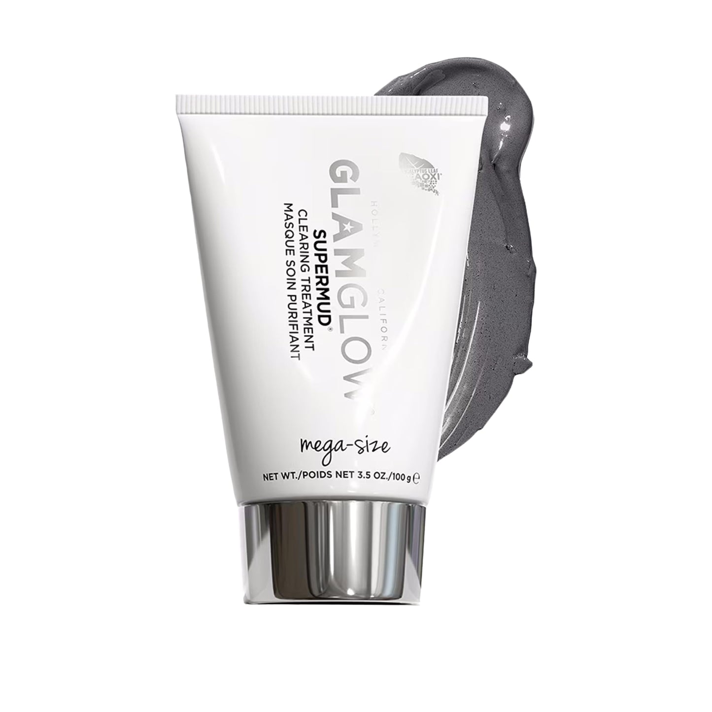 Glamglow SUPERMUD Instant Clearing Treatment Face Mask | For Acne Prone Skin and Oily Complexion | Charcoal Mud Mask for Blackhead Remover and Pore Minimizer Skincare, 3.5 Ounce